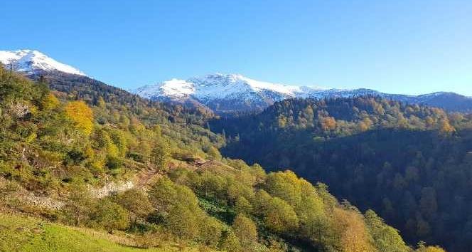 Artvin`de ani bastran kar yann ardndan aan gne kartpostallk grntler sundu